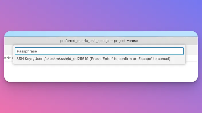 macOS asking for the SSH key passphrase
