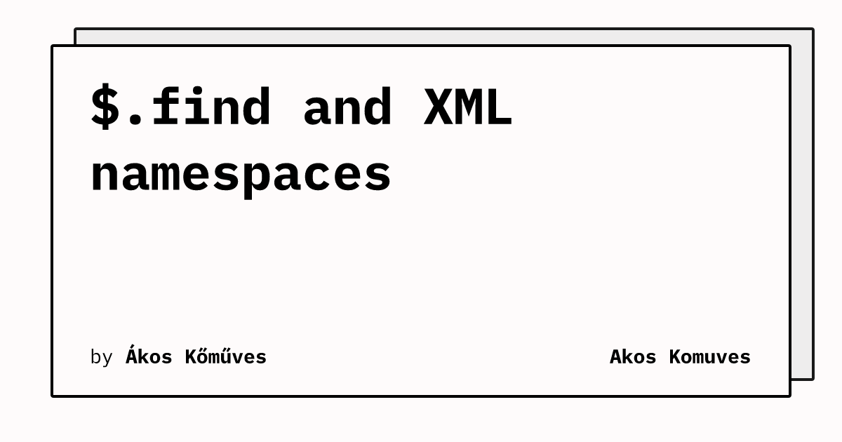 $.find and XML namespaces