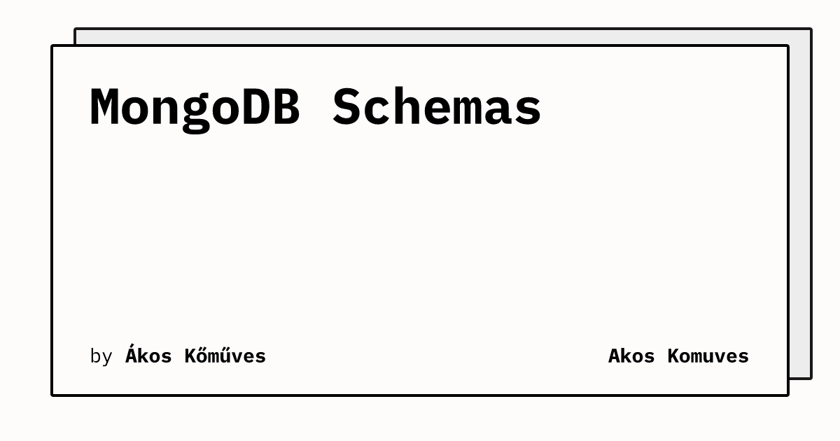 MongoDB Schemas